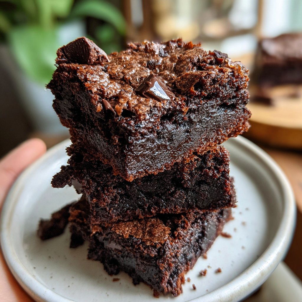 Sourdough Discard Brownies Fudgy Style