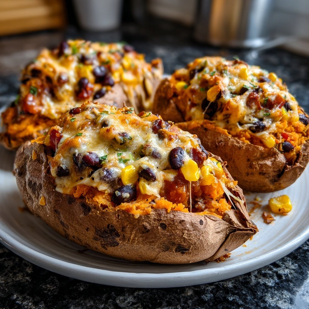 Valentine Dinner Stuffed Sweet Potatoes