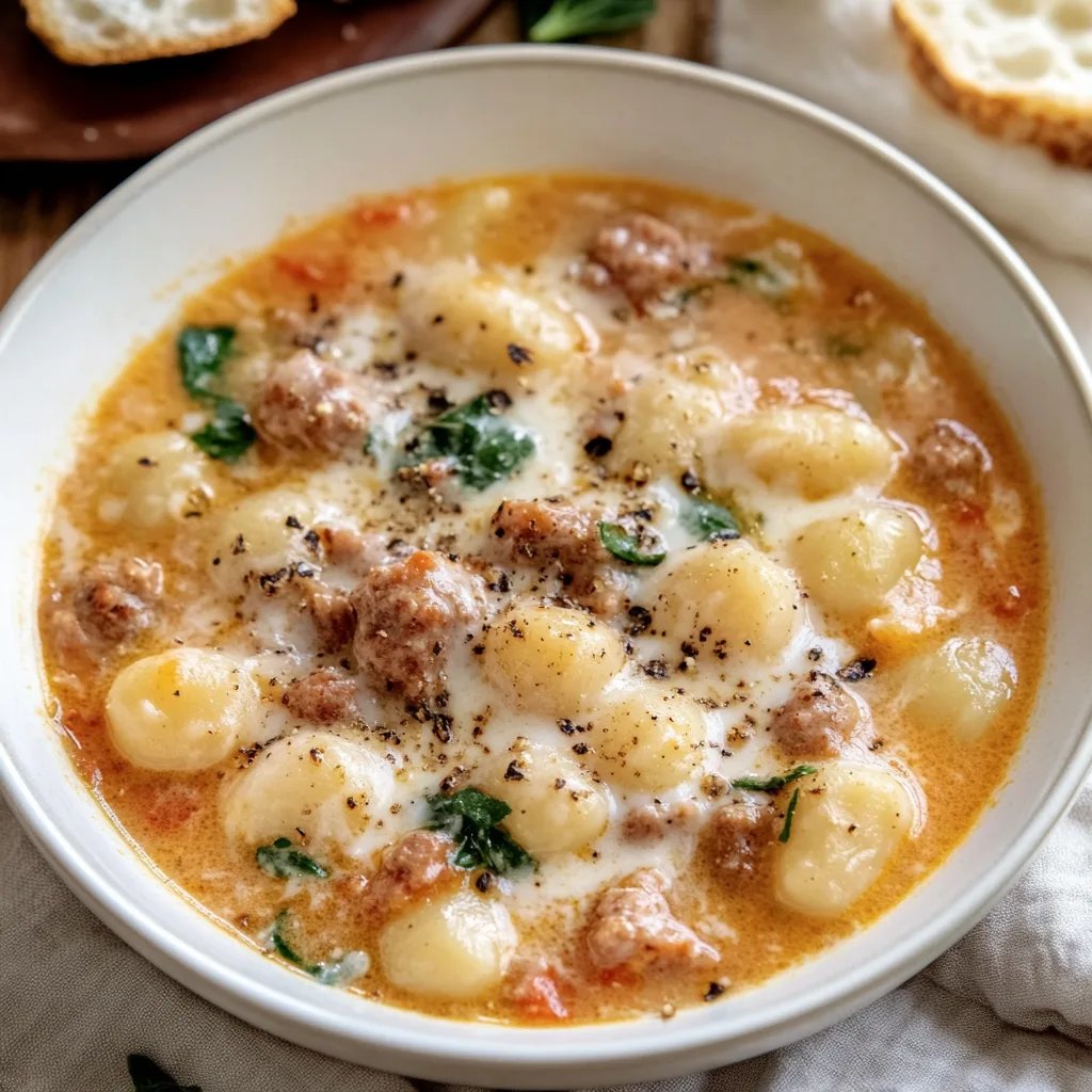 Creamy Italian Sausage Gnocchi Soup