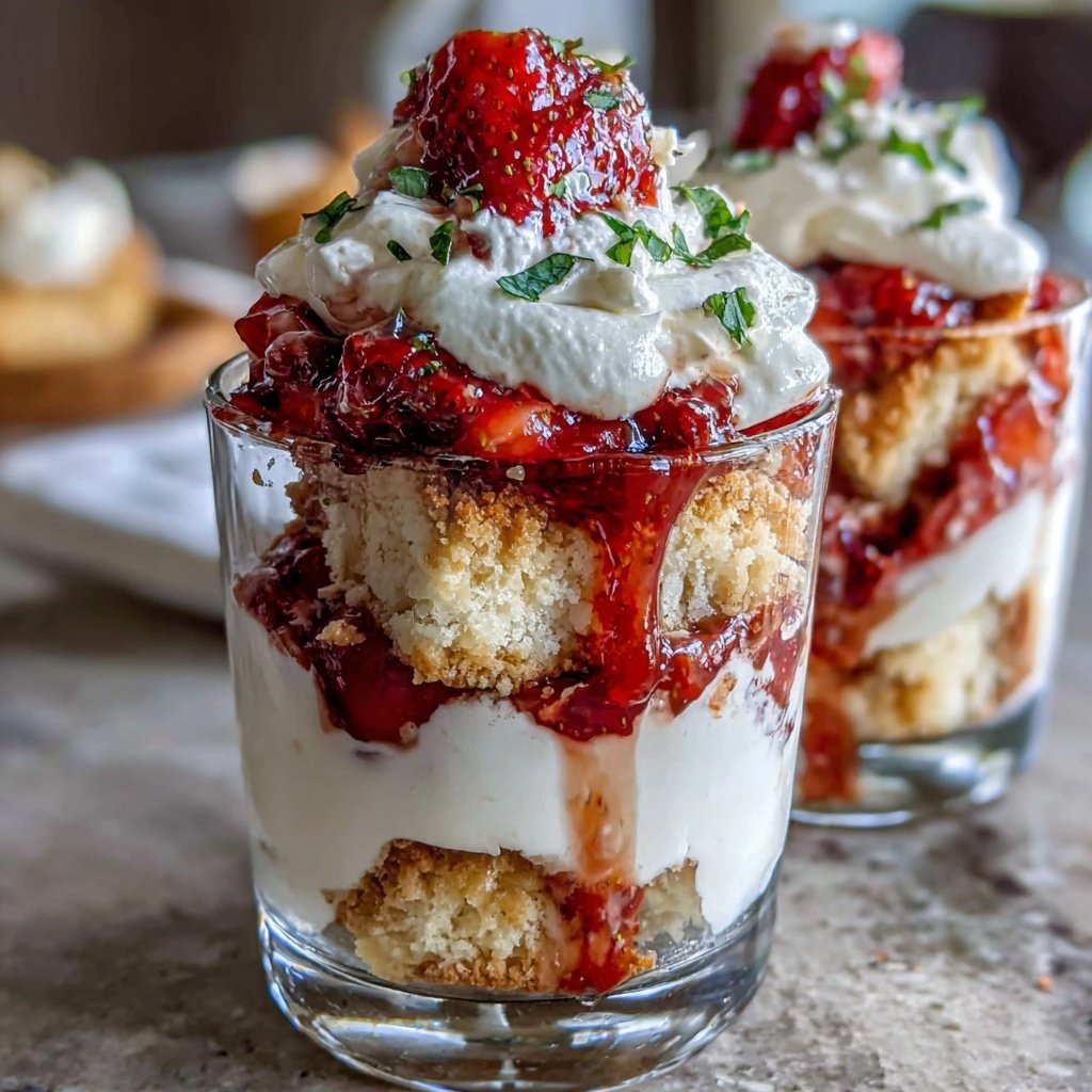 Strawberry Shortcake Parfait Cups