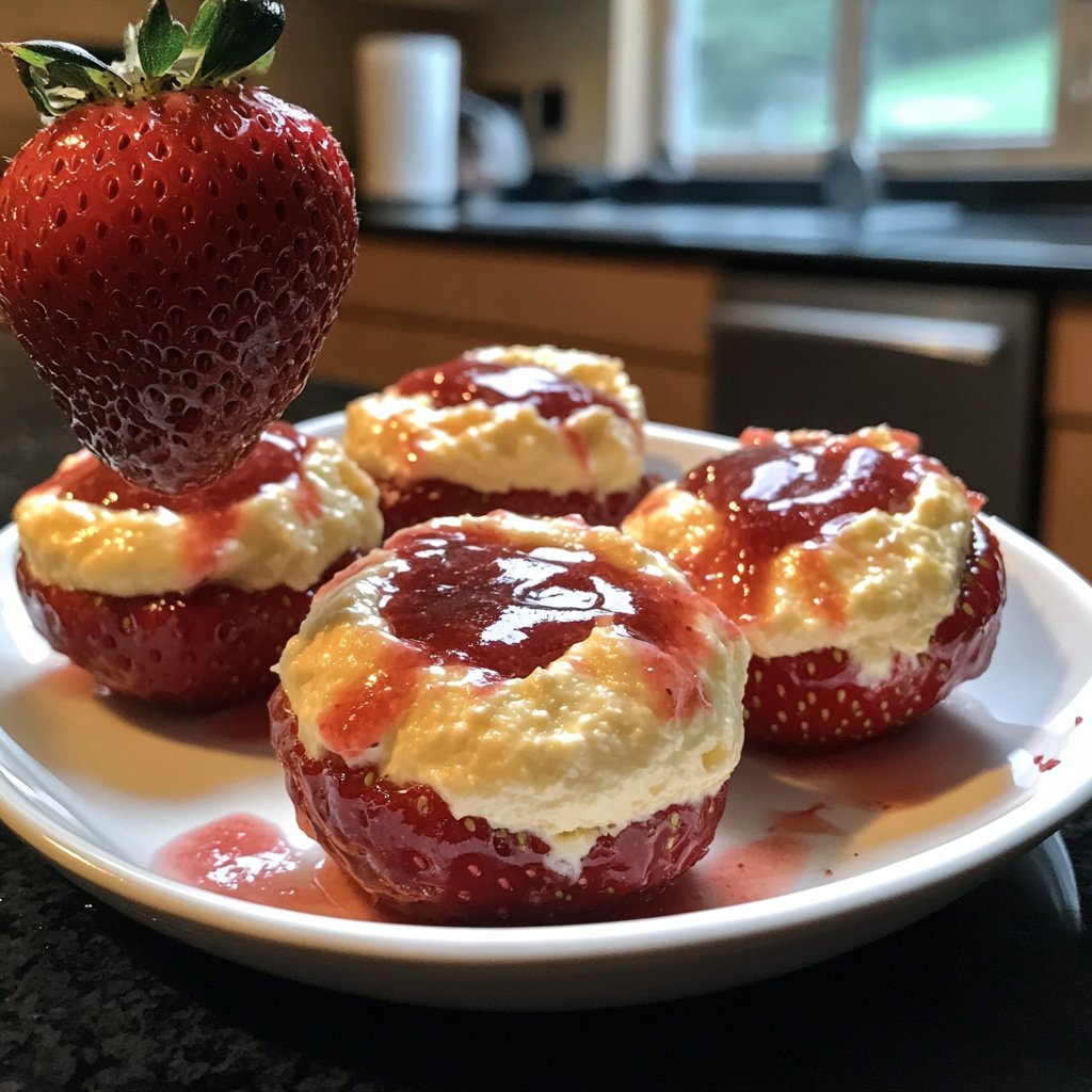 Cheesecake Stuffed Strawberries