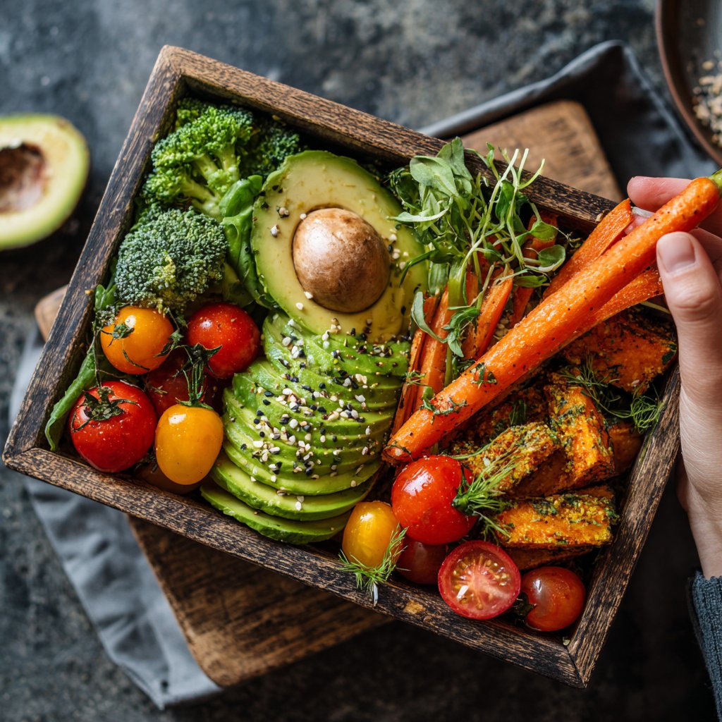 Healthy Lunch Veggie Bento Box