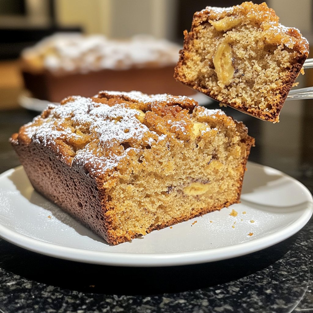 Moist Banana Bread with Ripe Bananas