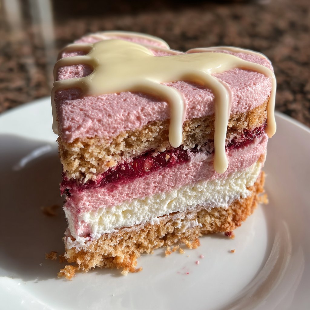 Mini Heart Cake with Raspberry Cream