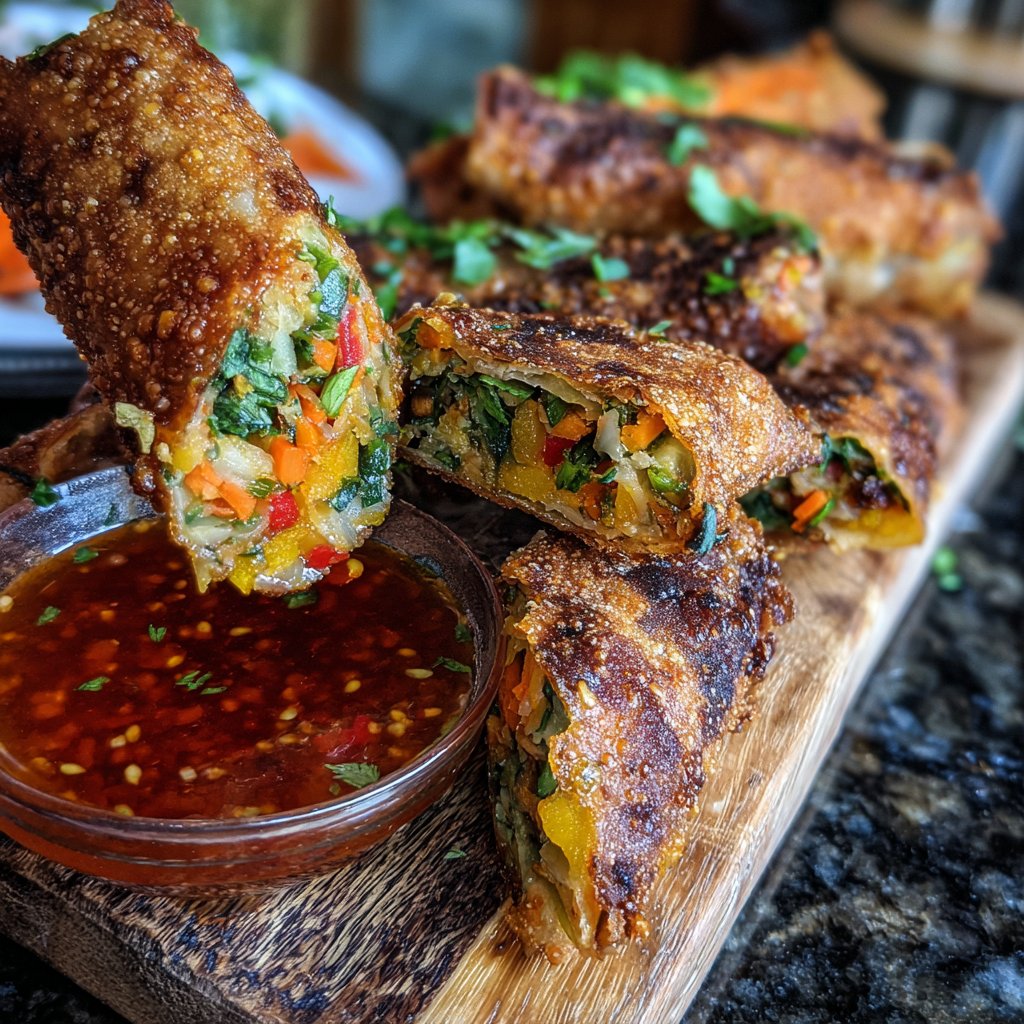 Super Bowl Veggie Spring Rolls