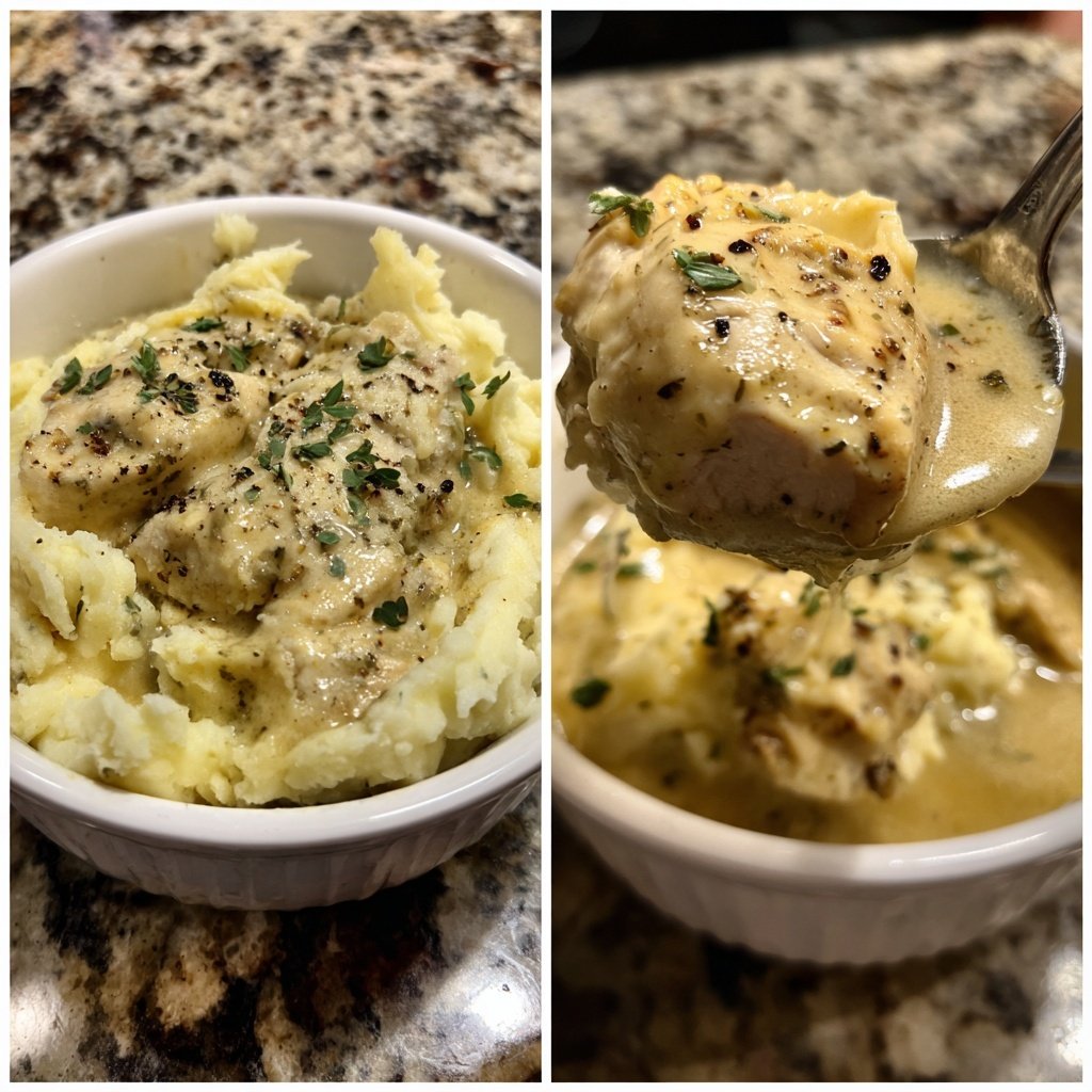 Comfort Food Creamy Chicken and Mashed Potatoes