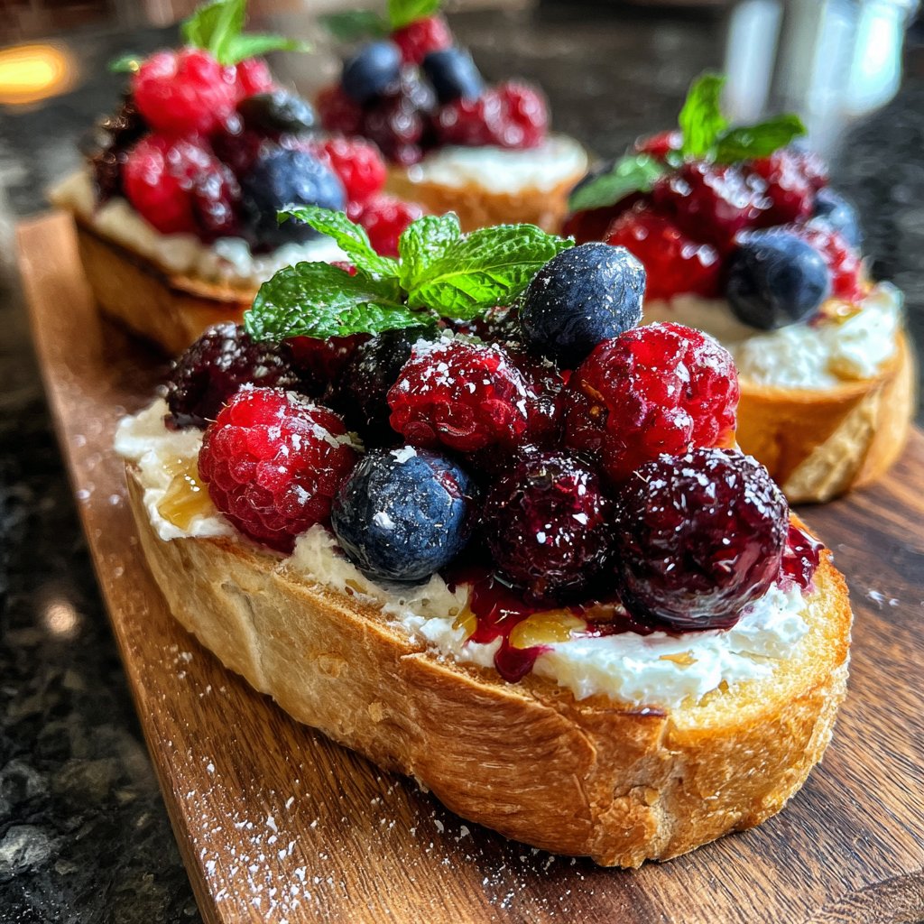 Valentines Breakfast Berry Ricotta Toast