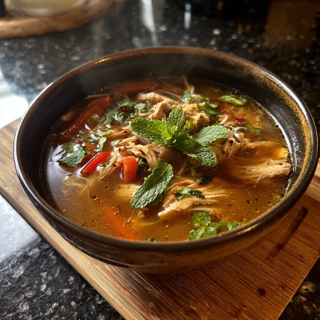 Easy Slow Cooker Chicken Pho-Style Soup