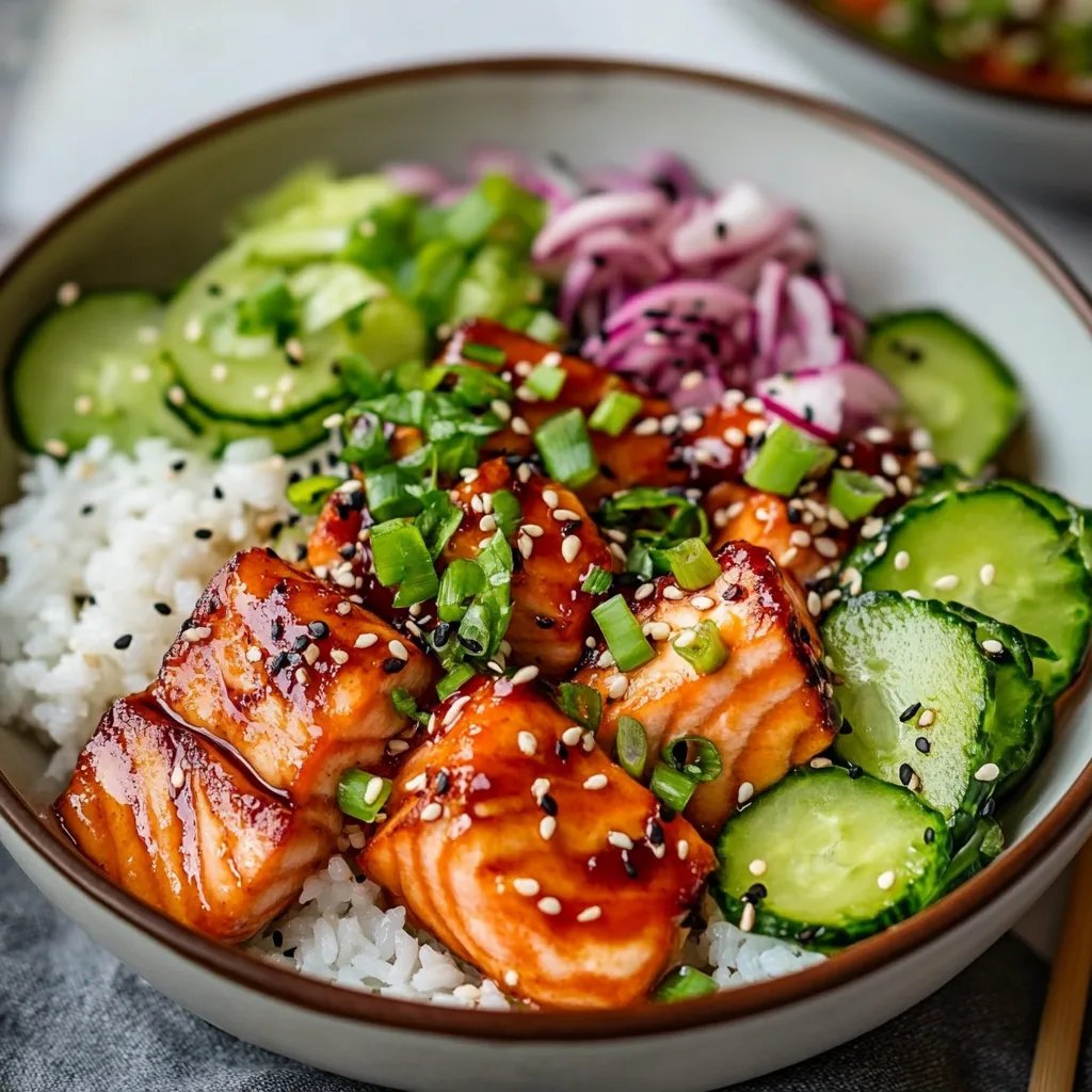 Honey Sriracha Salmon Bowls