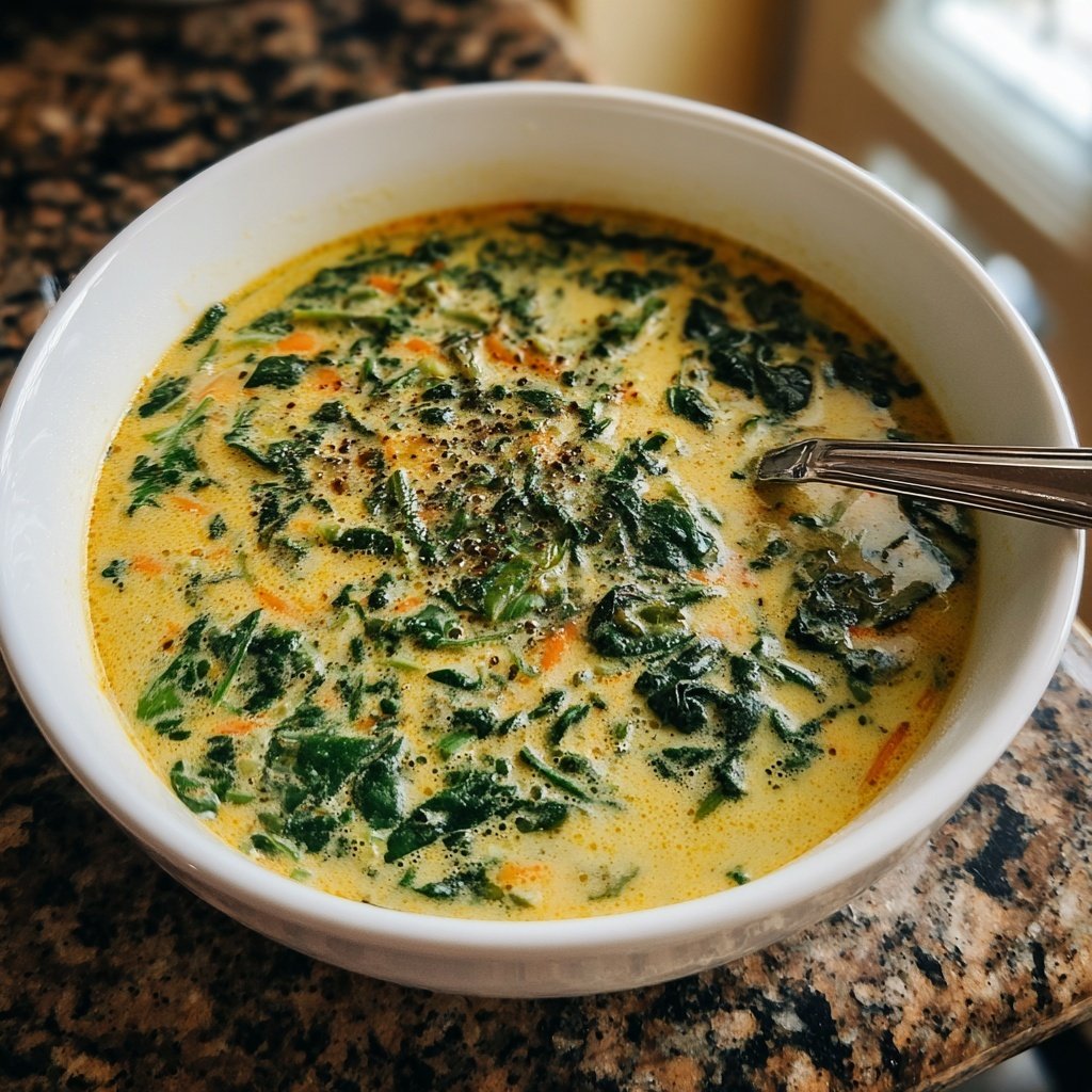 Creamy Lemon Spinach Soup