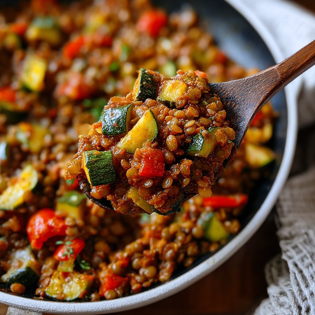 Smoky Lentil Veggie Skillet