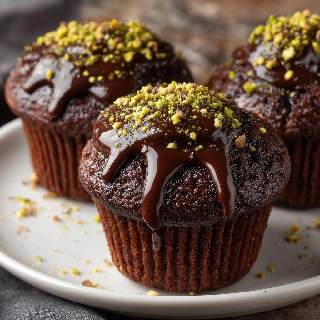Chocolate Pistachio Cupcakes
