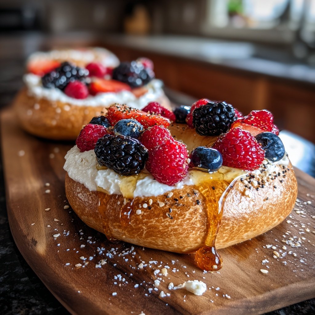 Soft Greek Yogurt Breakfast Bagels