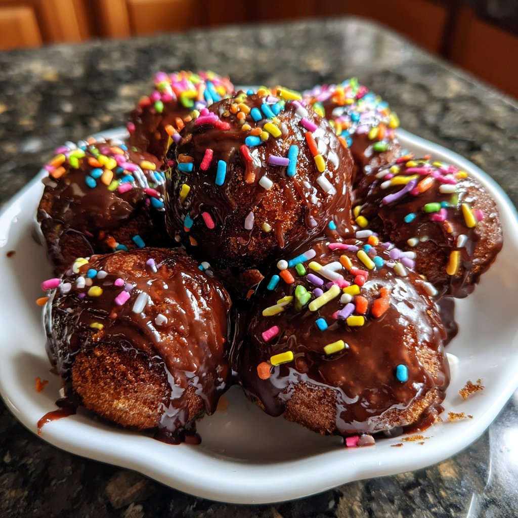Super Bowl Desserts Chocolate Donut Holes