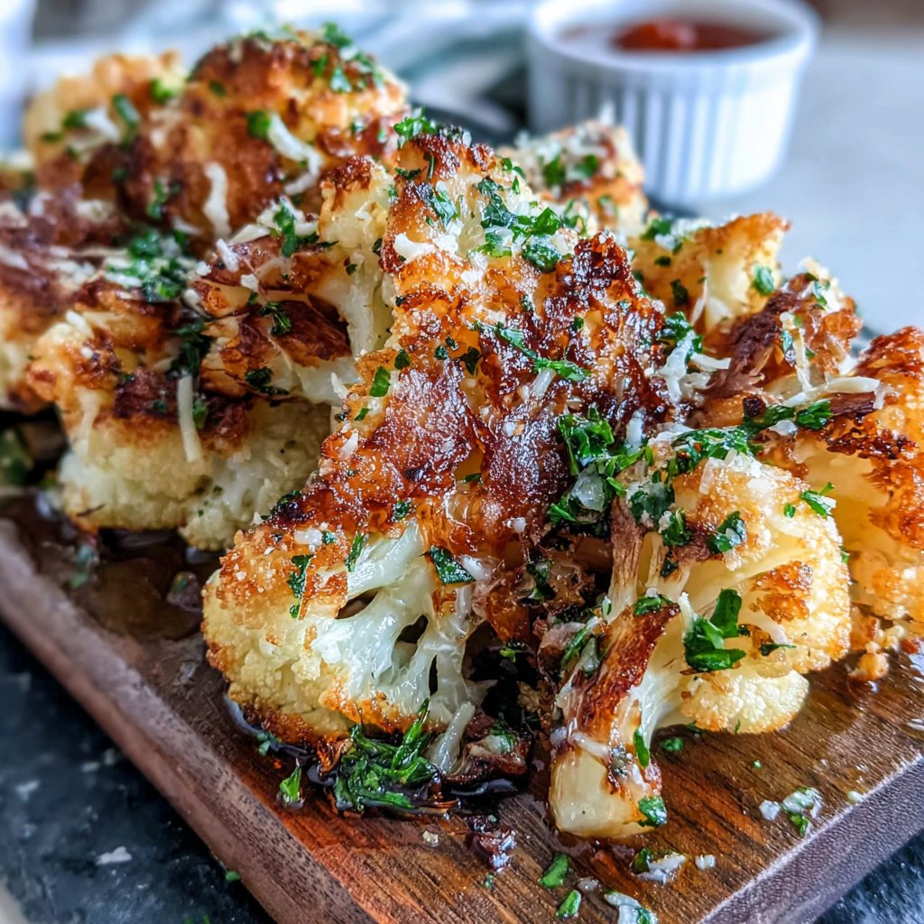 Lemon Parmesan Roasted Cauliflower