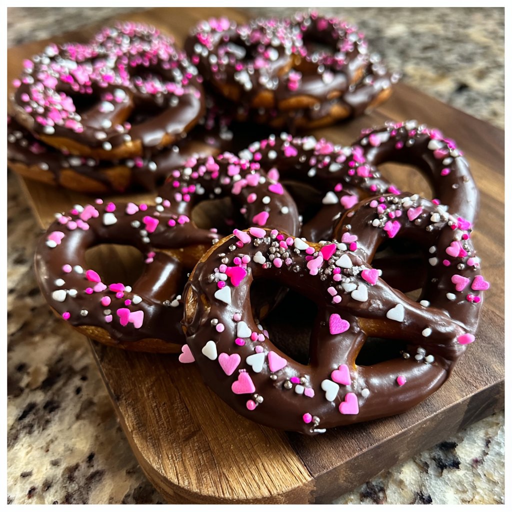 Valentines Snacks Chocolate Dipped Pretzels