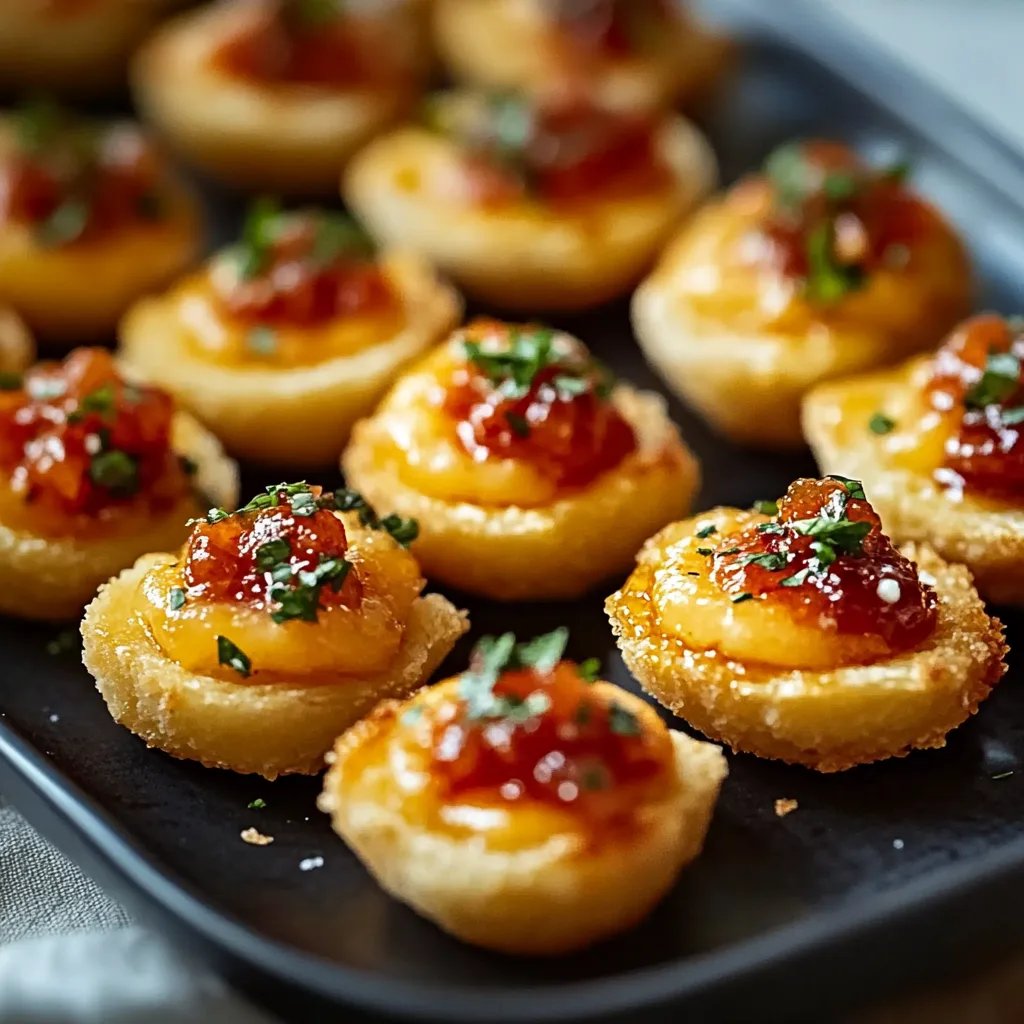 Cheesy Thumbprint Appetizers with Hot Pepper Jelly