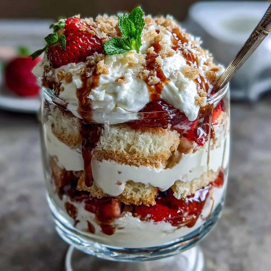 Strawberry Angel Food Cake Parfaits
